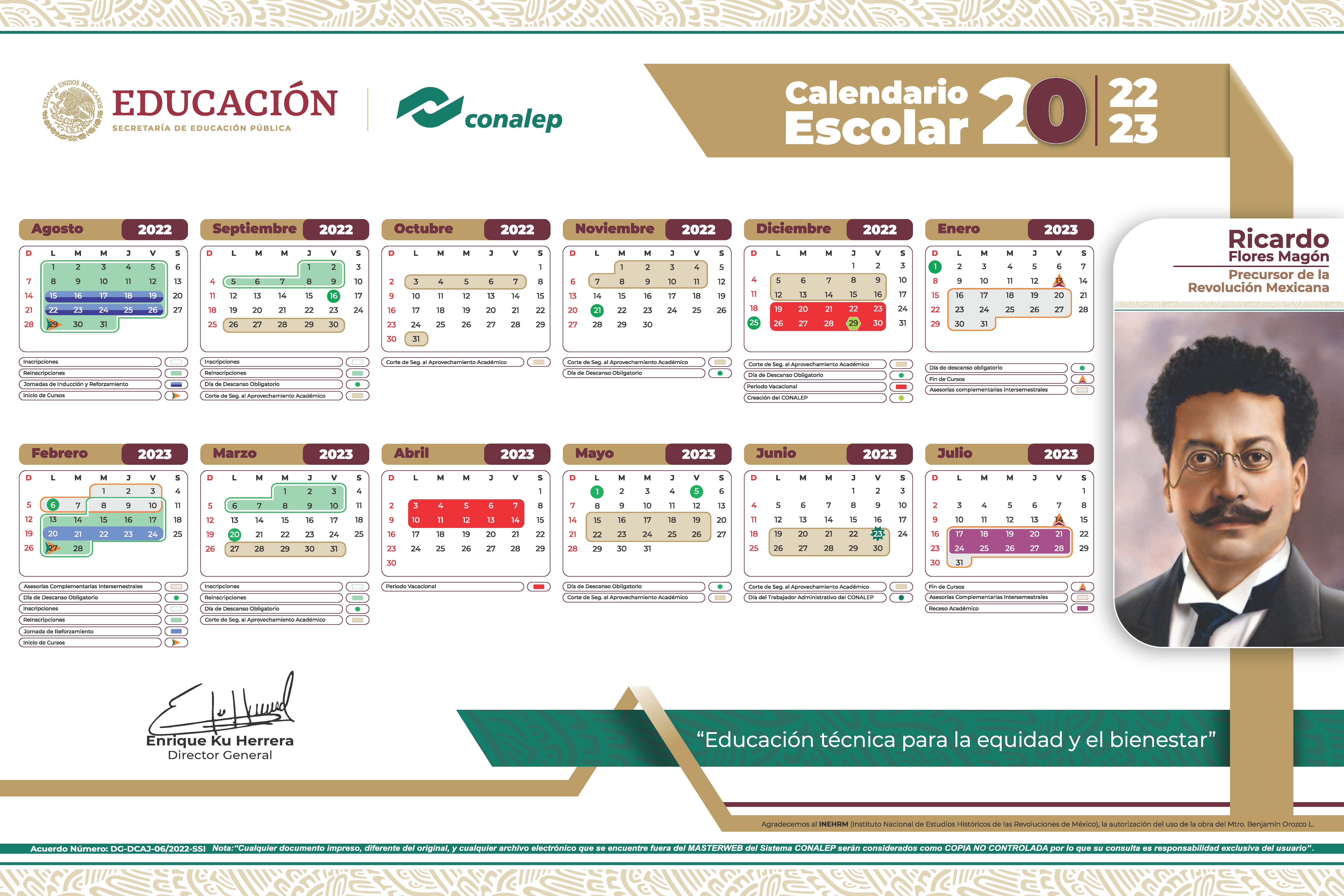 Calendario Escolar CONALEP IZTAPALAPA I